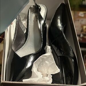 3/$20 Life Stride Black Patent Heels